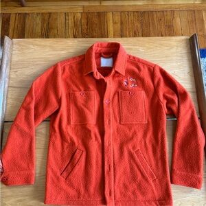 Percival Koi Carp Embroidered Blanket Overshirt, Casentino Wool